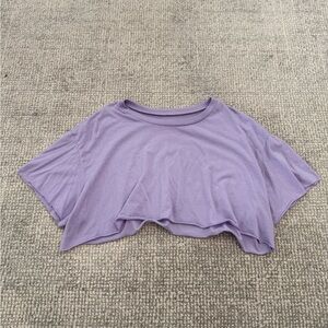 ALO Yoga Ultraviolet Cropped Short Sleeve Top